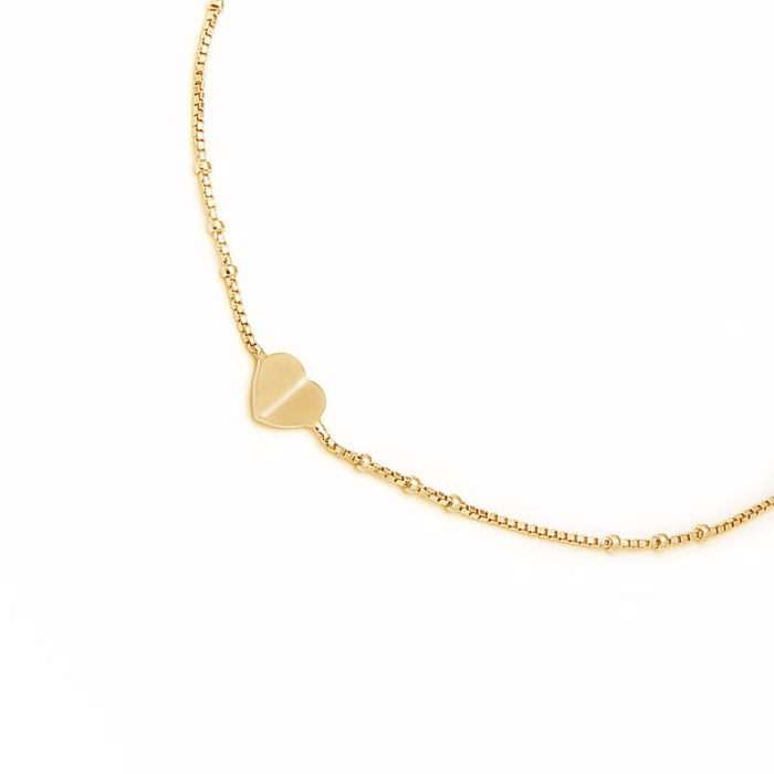 Golden Heartstrings Gold Plated 925 Sterling Silver Chain Anklet