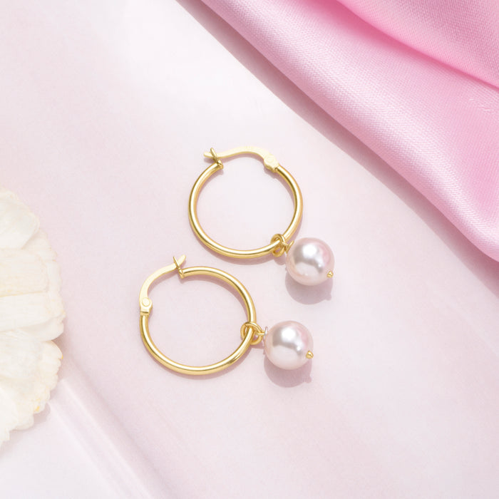 Golden Hoop Elegance Gold-Plated 925 Sterling Silver Hoop Earrings