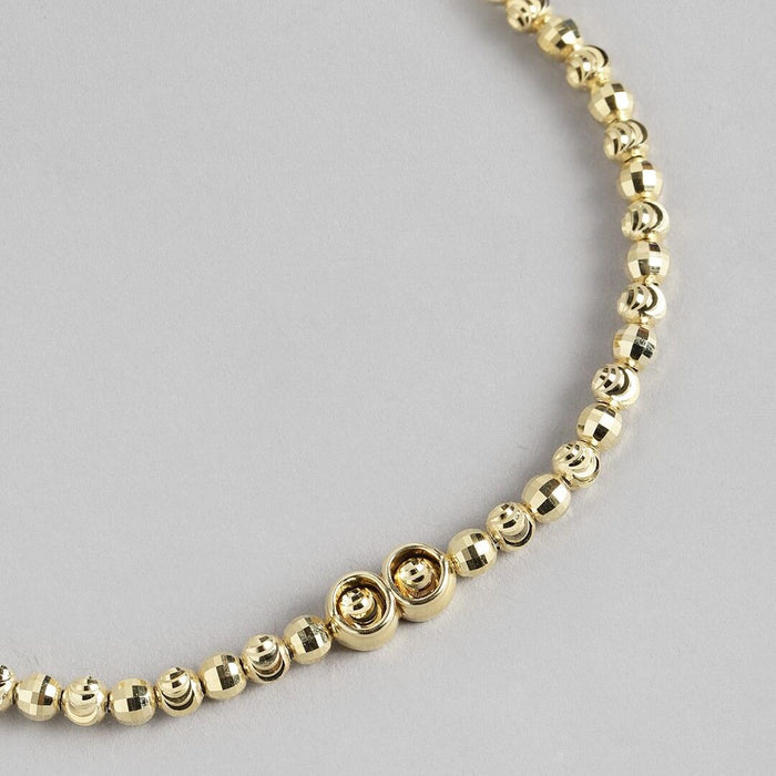 Golden Love Beads 925 Silver Stretchable Bracelet