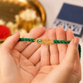 Golden Morpank Silver Rakhi for bhai