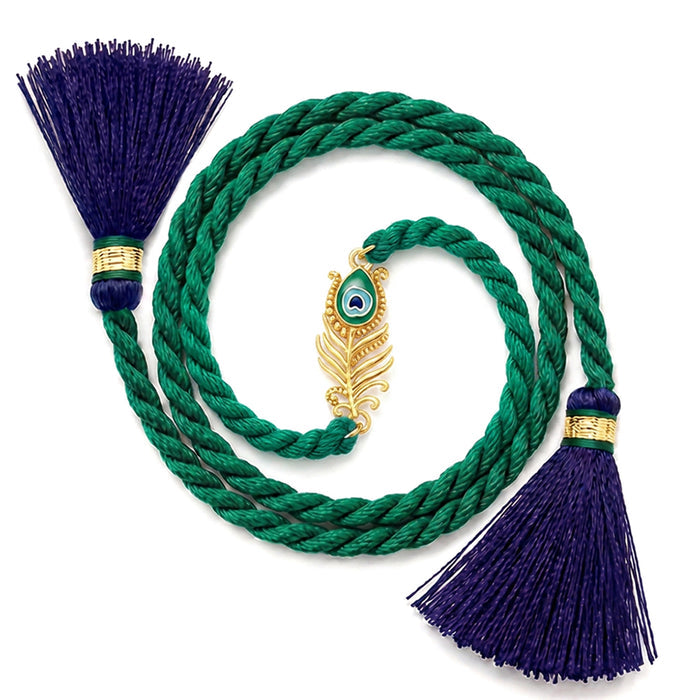 Golden Morpank Silver Rakhi for bhai