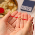 Golden Om Bond Gold Plated Silver Rakhi (Zavya Signature)