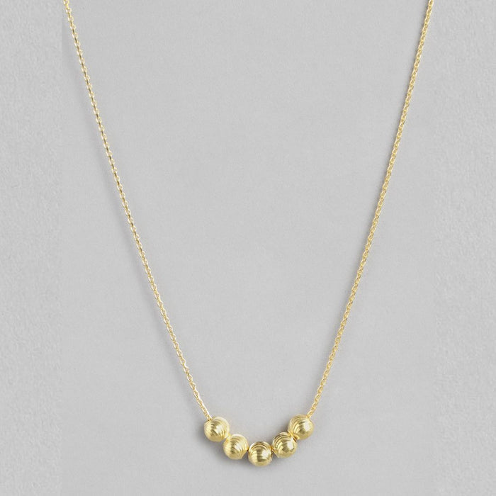Golden Orb Elegance Gold-Plated 925 Sterling Silver Chain
