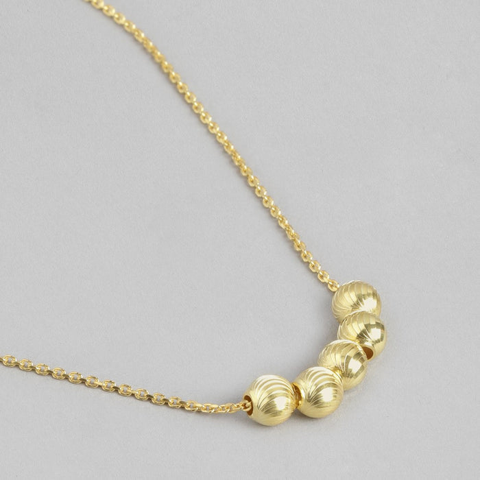 Golden Orb Elegance Gold-Plated 925 Sterling Silver Chain