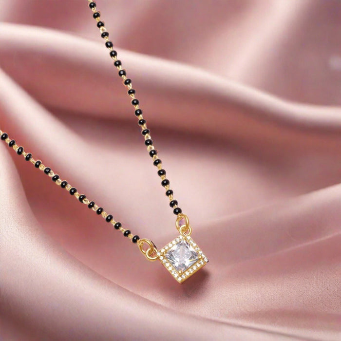 Golden Radiance 925 Sterling Silver Beaded Mangalsutra