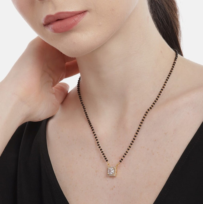 Golden Radiance 925 Sterling Silver Beaded Mangalsutra