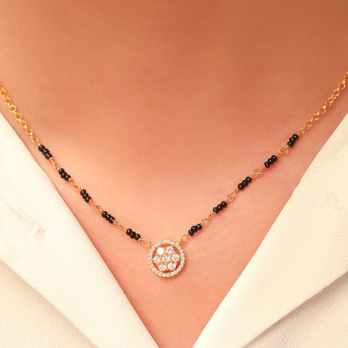 Golden Radiance 925 Sterling Silver Gold-Plated Mangalsutra