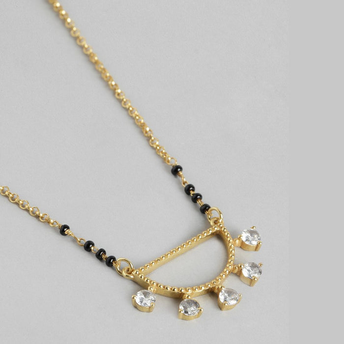 Golden Radiance 925 Sterling Silver Mangalsutra with Cubic Zirconia