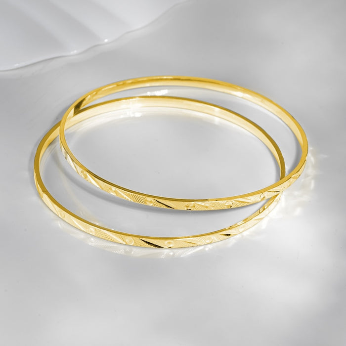 Golden Radiance: 925 Sterling Silver Women's Bangle