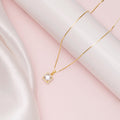 Golden Radiance Adjustable Gold-Plated CZ 925 Sterling Silver Pendant with Chain
