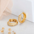 925 Sterling Silver Golden Radiance Gold-Plated 925 Sterling Silver Hoop Earrings for Women – Zavya