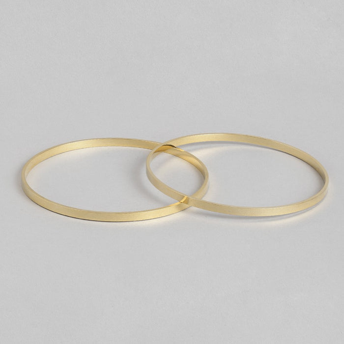Golden Radiance Gold-Plated 925 Sterling Silver Solid Bangle