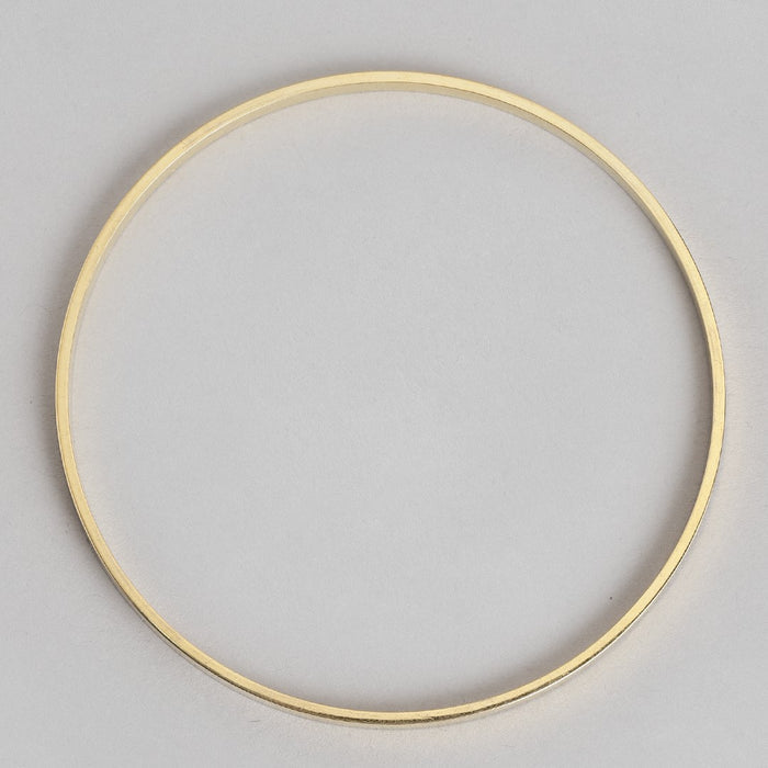 Golden Radiance Gold-Plated 925 Sterling Silver Solid Bangle