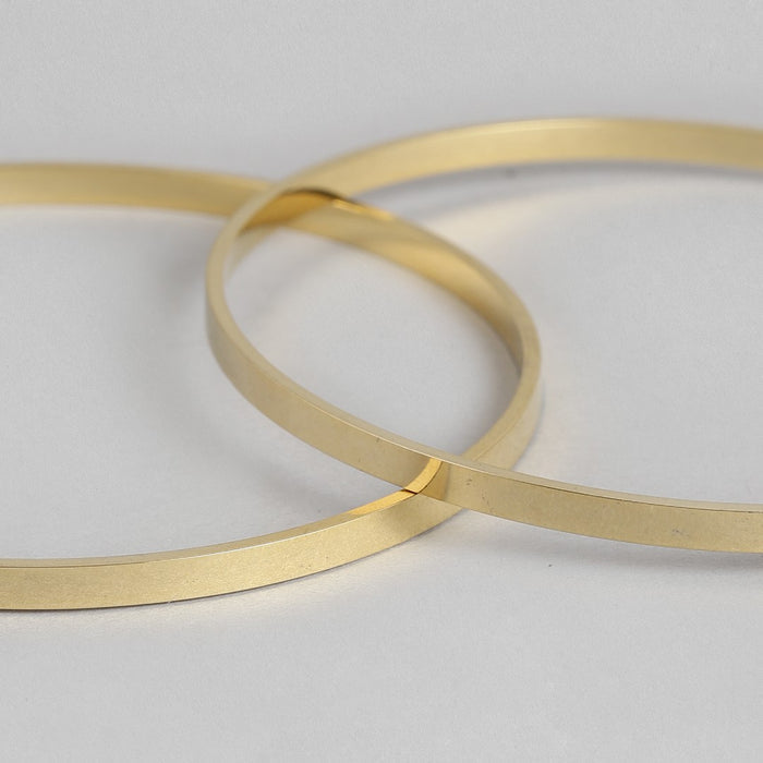 Golden Radiance Gold-Plated 925 Sterling Silver Solid Bangle