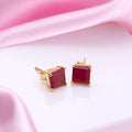Golden Radiance Gold-Plated Sterling Silver Stud Earrings