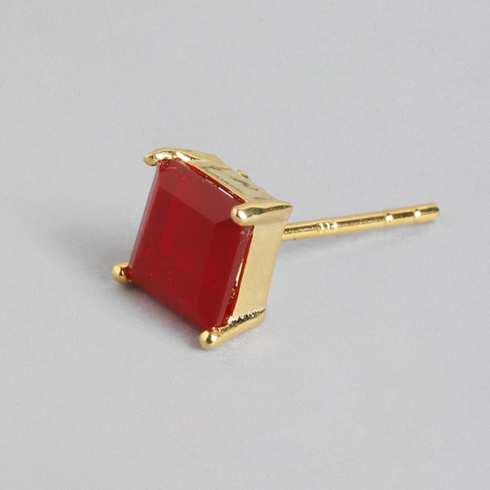 Golden Radiance Gold-Plated Sterling Silver Stud Earrings