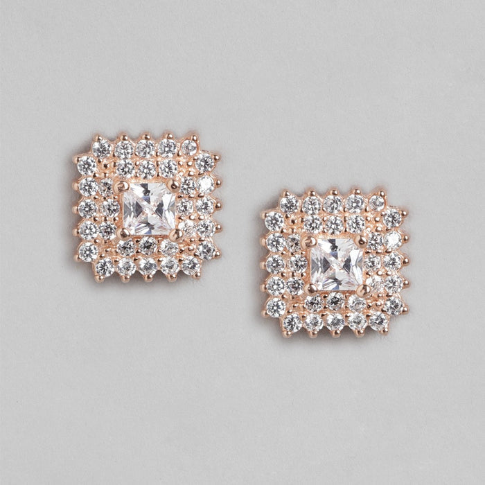 Golden Radiance Rose gold-Plated 925 Sterling Silver Jewelry Set