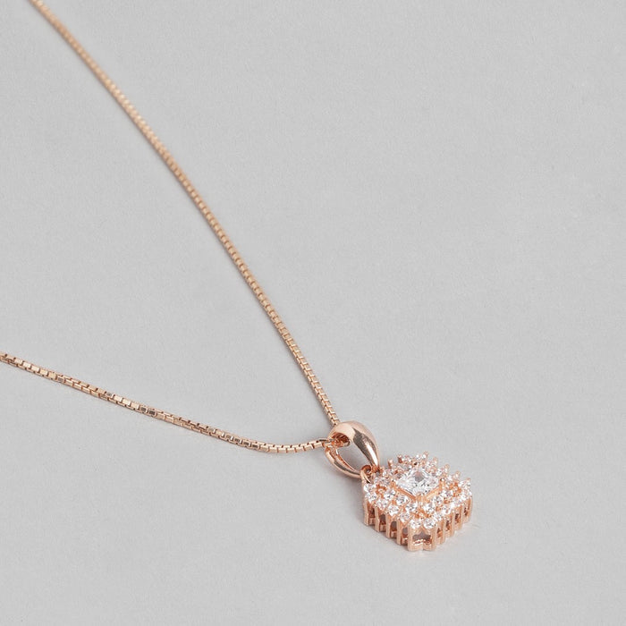Golden Radiance Rose gold-Plated 925 Sterling Silver Jewelry Set