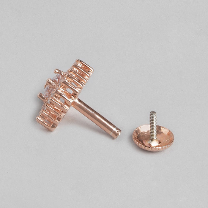 Golden Radiance Rose gold-Plated 925 Sterling Silver Jewelry Set