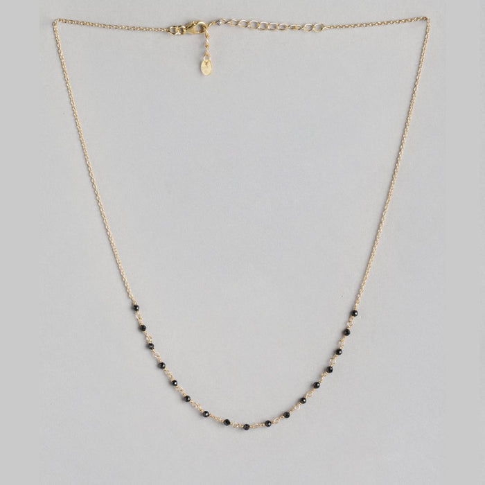 Golden Rhapsody 925 Sterling Silver Gold-Plated Beaded Mangalsutra