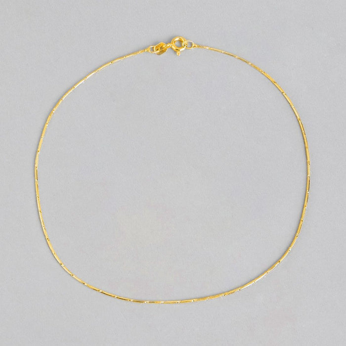 Golden Serenity 925 Sterling Silver Snake Chain Anklet
