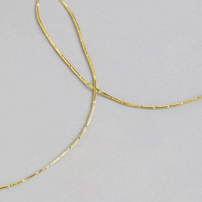 Golden Serenity 925 Sterling Silver Snake Chain Anklet