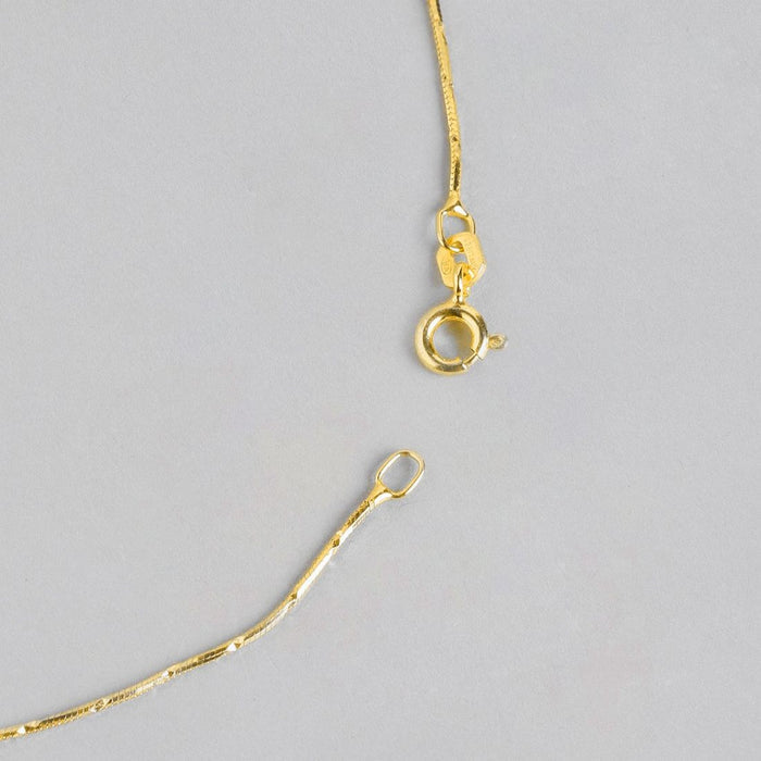 Golden Serenity 925 Sterling Silver Snake Chain Anklet