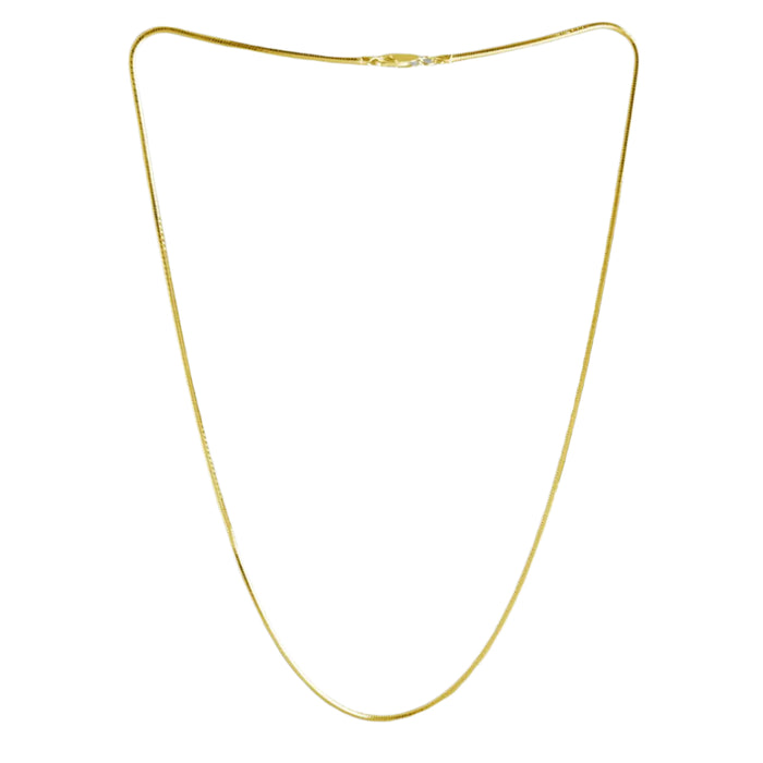 Golden Serpent 925 Sterling Silver gold-plated chain necklace for women on white background – Zavya