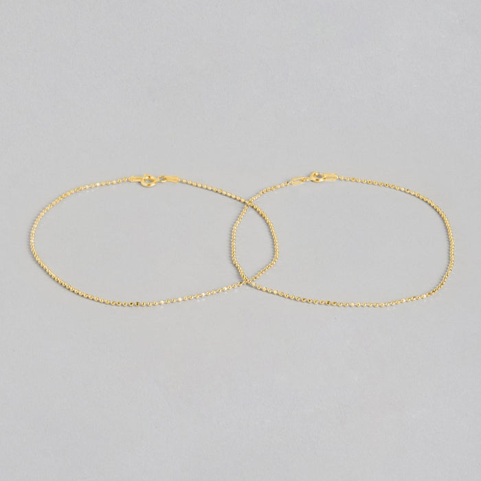 Golden Sphere 925 Sterling Silver Gold Plated Anklets