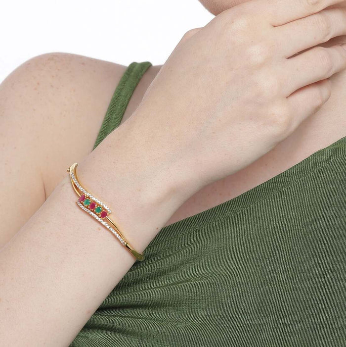Golden Splendor Gold-Plated 925 Sterling Silver Bracelet