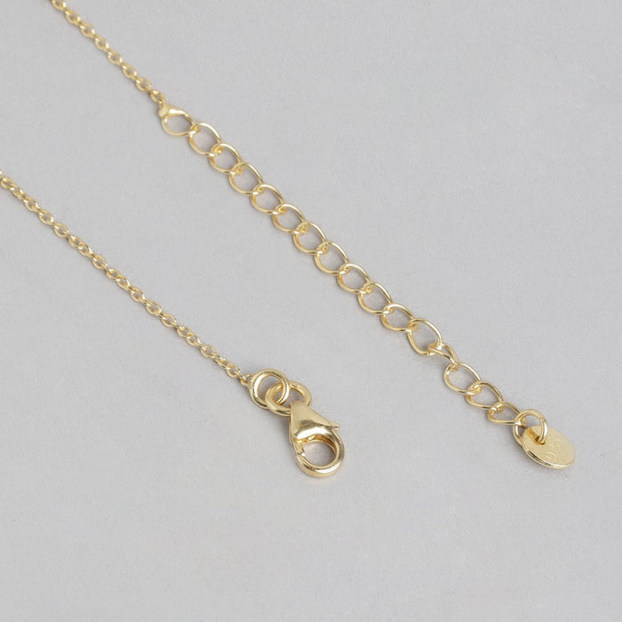 Golden Star Studded With CZ 925 Sterling Silver Necklace Chain