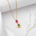 Golden Teardrop Gold Plated 925 Sterling Silver Necklace
