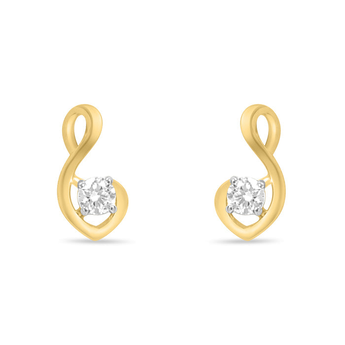 Gorgeous Gold Earrings with Lab-Grown Diamonds