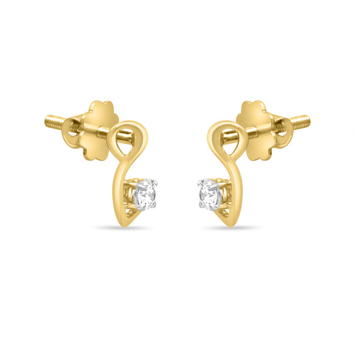 Gorgeous Gold Earrings with Lab-Grown Diamonds