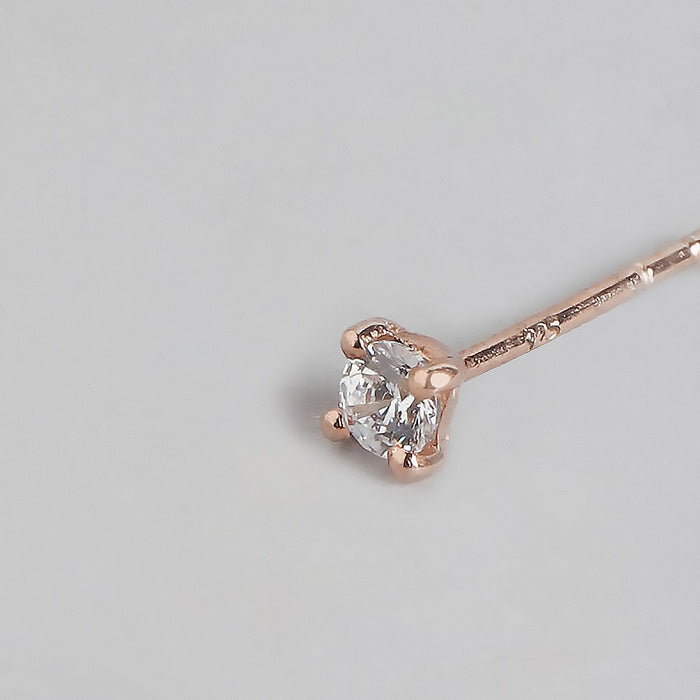 Graceful Rosettes 925 Sterling Silver Rose Gold Plated Stud Earrings