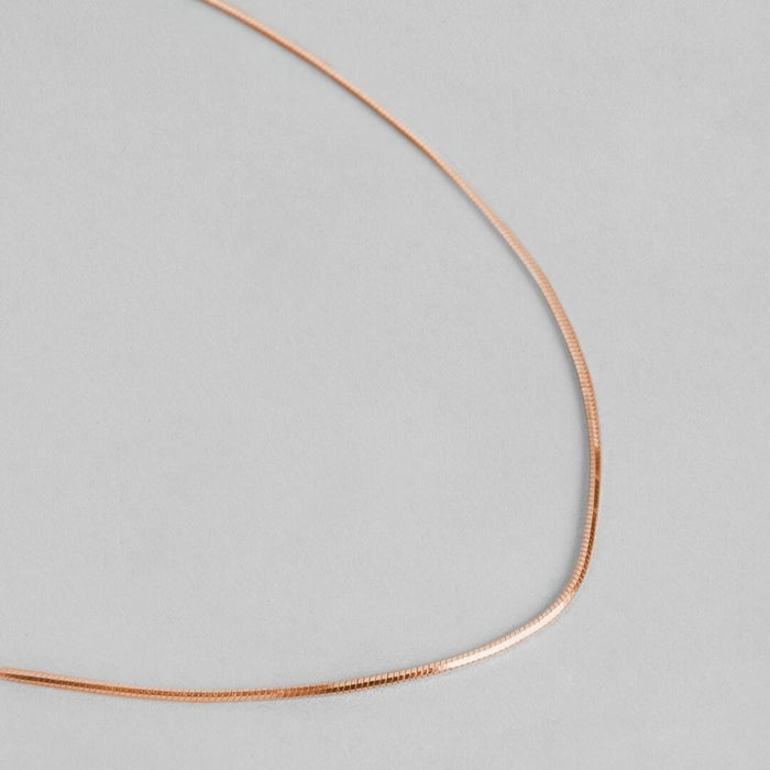 Graceful Serpent 925 Sterling Silver Rose Gold Plated Chain