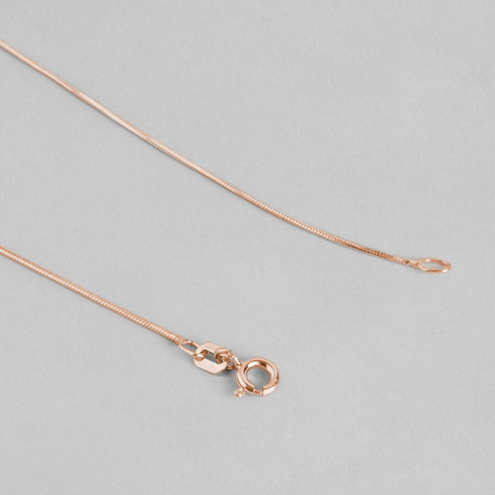 Graceful Serpent 925 Sterling Silver Rose Gold Plated Chain