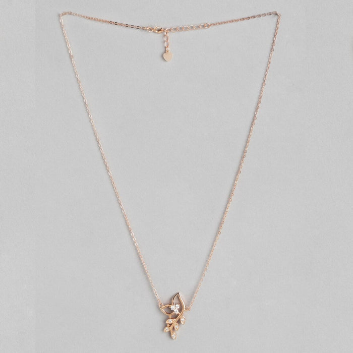 Greek Goddess 925 Silver Necklace In Rose Gold