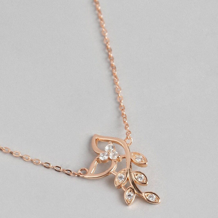 Greek Goddess 925 Silver Necklace In Rose Gold