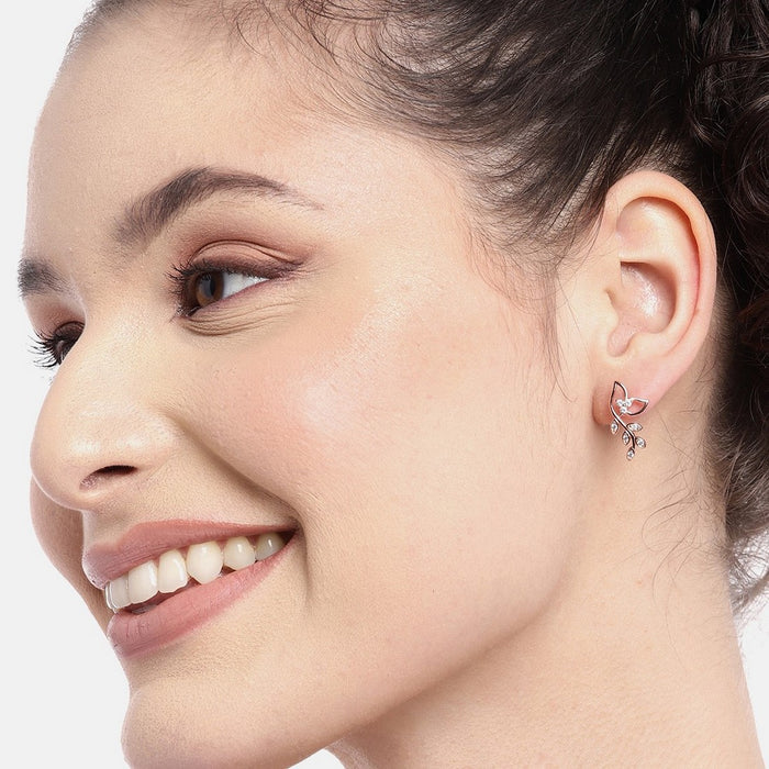 Greek Goddess Duo Plating 925 Sterling Silver Earring