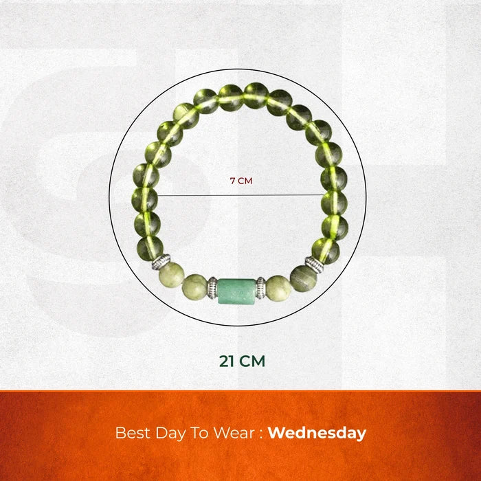 Green Agate Stone Bracelet (Kanya Rashi) Virgo - view 3