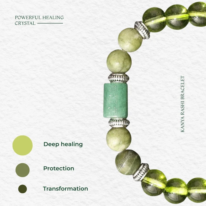 Green Agate Stone Bracelet (Kanya Rashi) Virgo - view 4