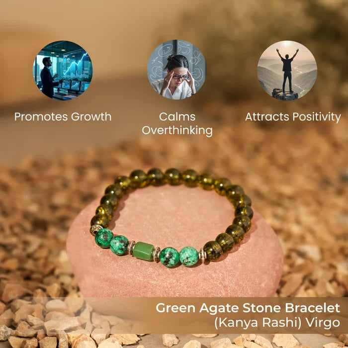 Green Agate Stone Bracelet (Kanya Rashi) Virgo - view 5