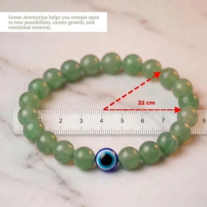 Green Aventurine Evil Eye Bracelet - view 2