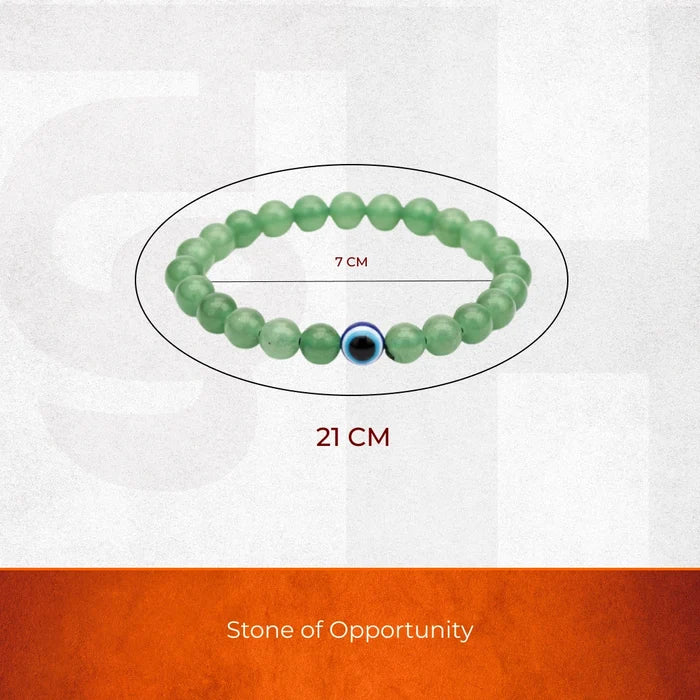 Green Aventurine Evil Eye Bracelet - view 3
