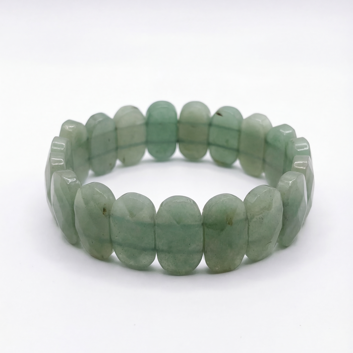 Green Aventurine Flat Beaded Bracelet - view 7