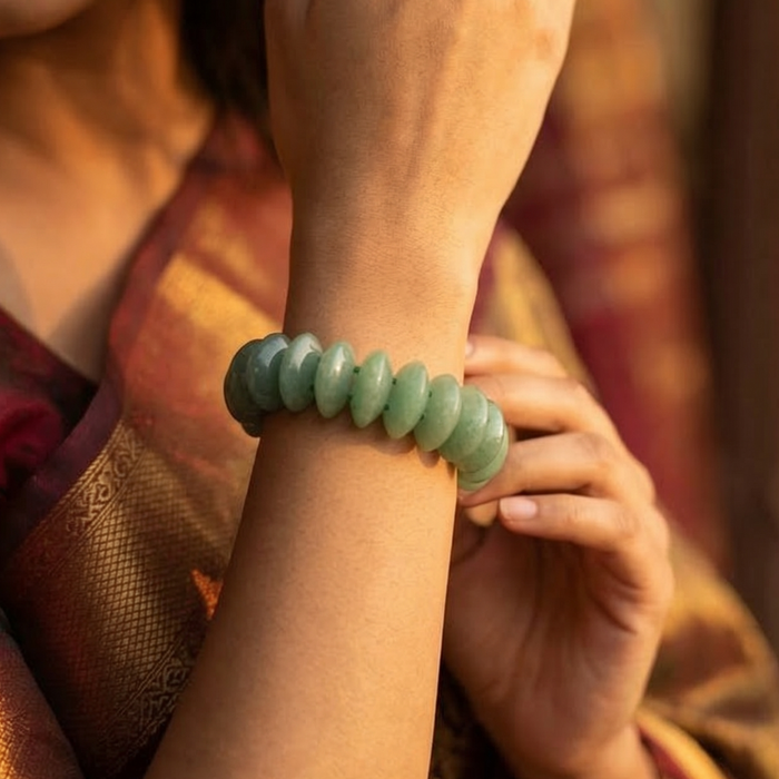 Green Aventurine Oval Cut Bracelet - view 6