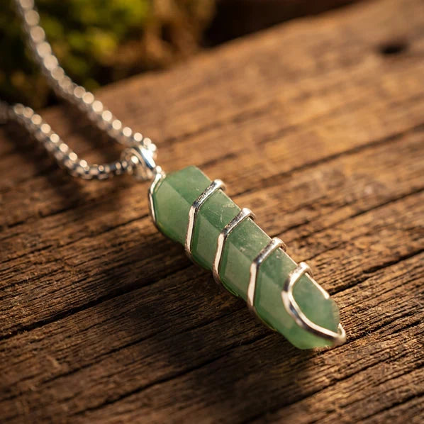 Green Aventurine Stone Locket with Chain - view 5