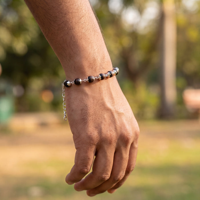 Hallmarked S925 Pure Silver Karungali Bracelet - view 3