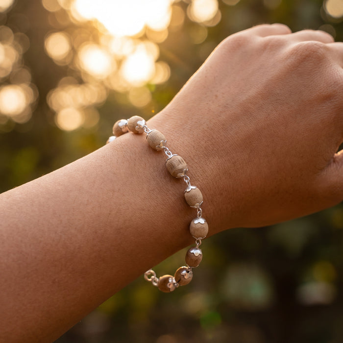 Hallmarked S925 Pure Silver Tulsi Bracelet - view 3